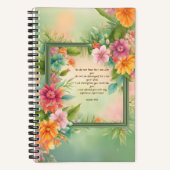Bright Floral Square Lijst Journaal met Jezus Notitieboek (Voorkant)