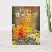 Bright Floral Teacher’s Day Greeting Card Kaart (Voorkant)