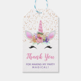 Bright Floral Unicorn bedankt Cadeaulabel