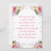 Bright Floral Unicorn brengt boek mee Kaart (Achterkant)