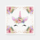 Bright Floral Unicorn Servet (Voorkant)
