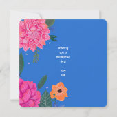 Bright Floral Verjaardag wenskaart (Achterkant)