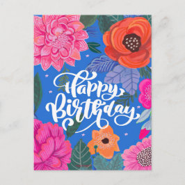 Bright Floral Verjaardag wenskaart Briefkaart