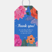 Bright Floral Verjaardagsfeest Cadeaulabel (Voorkant)
