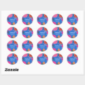 Bright Floral Verjaardagsfeest Ronde Sticker (Vel)