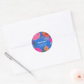 Bright Floral Verjaardagsfeest Ronde Sticker (Envelop)