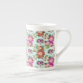 Bright Floral Vintage Pattern Porselein Kop (Rechts)