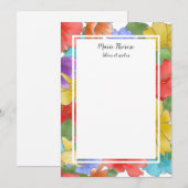 Bright Floral vormgegeven persoonlijke notities en (Voorkant / Achterkant)