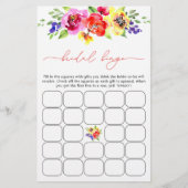 Bright Floral Vrijgezellenfeest Bingo spel (Voorkant)