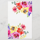 Bright Floral Vrijgezellenfeest Bingo spel (Achterkant)