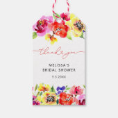 Bright Floral Vrijgezellenfeest Dank u Cadeaulabel (Voorkant)