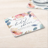 Bright Floral Vrijgezellenfeest papier Onderzetter (Schuin)