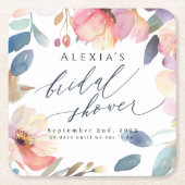 Bright Floral Vrijgezellenfeest papier Onderzetter (Voorkant)