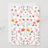Bright Floral Vrijgezellenfeest Uitnodigen | Tuins Kaart (Achterkant)