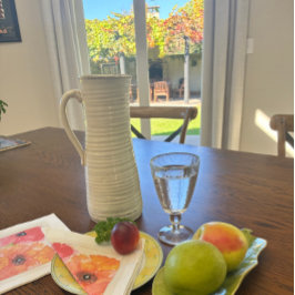 Bright Floral Watercolor Napkin Servet