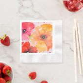 Bright Floral Watercolor Napkin Servet (Insitu)