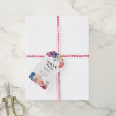Bright Floral Waterverf Dank u voor labels Cadeaulabel (Met Touw)