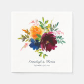 Bright Floral Waterverf Servet (Voorkant)