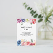 Bright floral waterverf | Wishing Well kaart (Staand voorkant)