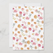 Bright Floral Wedding Kaart (Achterkant)