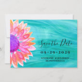 Bright Floral Wedding Save the Date Kaart (Voorkant)