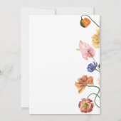 Bright Floral Wildflower Baby shower Kaart (Achterkant)