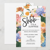 Bright Floral Wildflower Surprise Birthday Kaart (Voorkant / Achterkant)