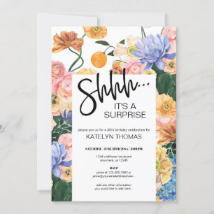Bright Floral Wildflower Surprise Birthday Kaart