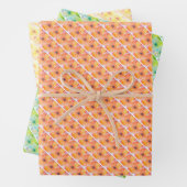 Bright Floral Wrapping Paper Sheet Set (In situ)