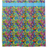 Bright florale paisley douchegordijn (Voorkant)