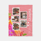Bright Florals houden van je oma fotocollage Fleece Deken (Voorkant)