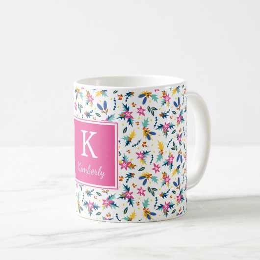 Bright Florals Speciaal Mug Koffiemok (Voorkant rechts)