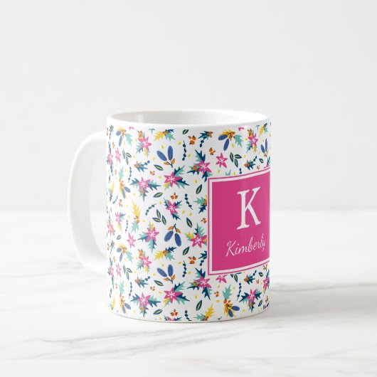 Bright Florals Speciaal Mug Koffiemok (Voorkant links)