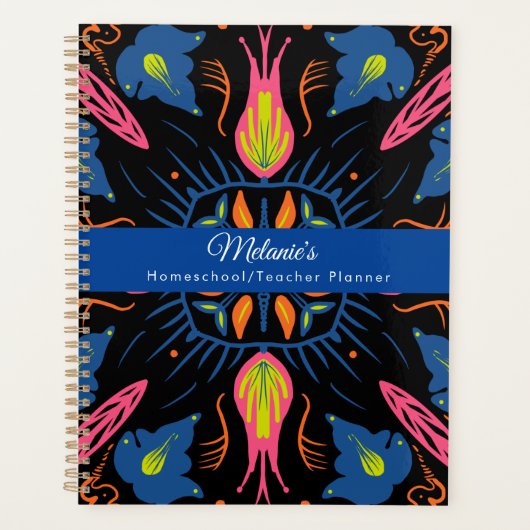 Bright Florals Teacher School Homeschool Planner (Voorkant)