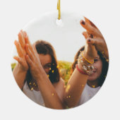 Bright Florals & White Shiplap Soul Sisters Friend Keramisch Ornament (Achterkant)