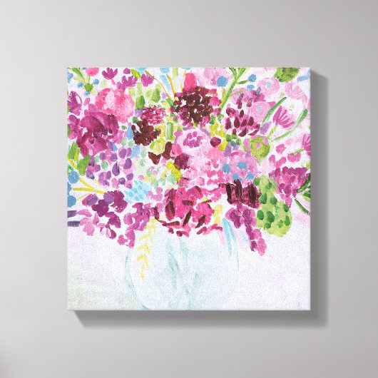 Bright Flower Bouquet Canvas Afdruk (Voorkant)
