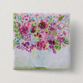 Bright Flower Bouquet Vierkante Button 5,1 Cm (Voorkant)