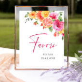 Bright Flower Citrus Slice Vrijgezellenfeest Gunst Poster