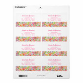 Bright Flower Garden Gepersonaliseerde Adresetiket Etiket (Full Sheet)
