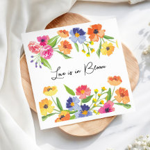 Bright Flower Garden Pink Orange Love in Bloom