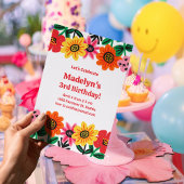 Bright Flower Power Verjaardag Kaart