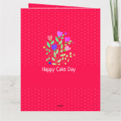 Bright Flowered en Polka Dot Verjaardag Kaart (Achterkant)