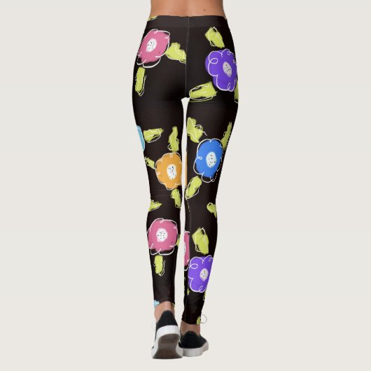 Bright Flowered Ladies Leggings (Achterkant)