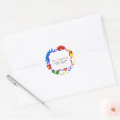 Bright Flowers Adres Sticker (Envelop)