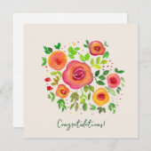 Bright Flowers Bloemen Boeket Gefeliciteerd (Voorkant / Achterkant)