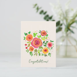 Bright Flowers Bloemen Boeket Gefeliciteerd Briefkaart