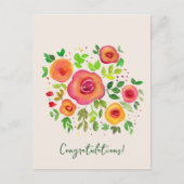Bright Flowers Bloemen Boeket Gefeliciteerd Briefkaart (Voorkant)