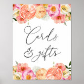 Bright Flowers en Citrus Kaarten en geschenken Pos Poster (Voorkant)
