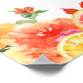 Bright Flowers Floral Citrus Bridal Brunch WELKOM Poster (Hoek)