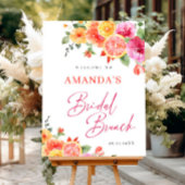 Bright Flowers Floral Citrus Bridal Brunch WELKOM Poster